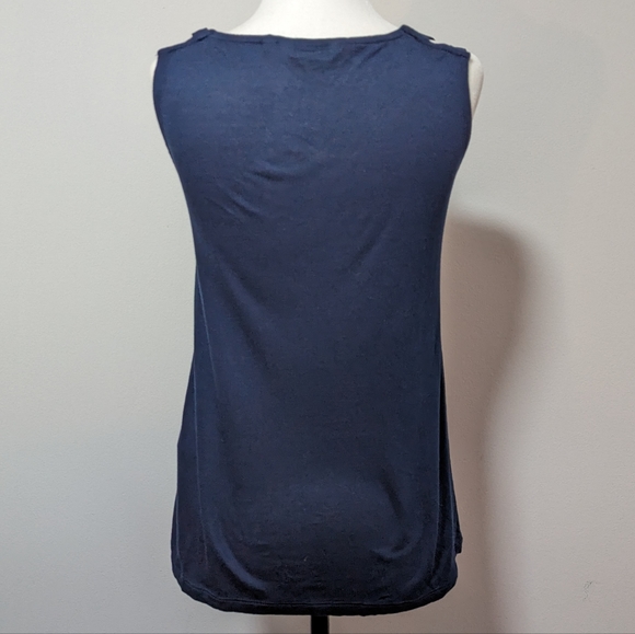 NAF NAF Flowy Double Strap Bow Sleeveless Top - Picture 3 of 12